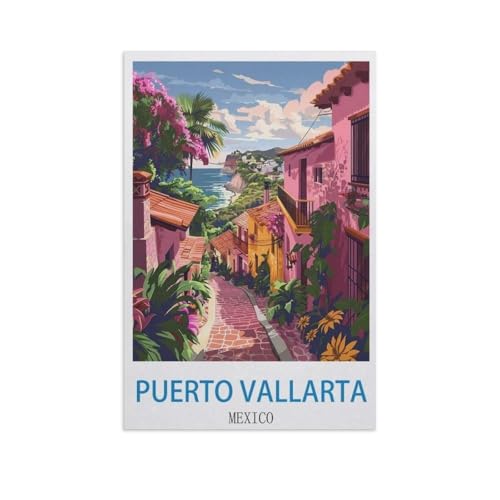 Erwachsene Kinder Puzzles 1000 Teile Puzzle，Puerto Vallarta, Mexiko，einfaches Puzzle Spiel Rolle Puzzle Bildung Spielzeug Spiel Familie Dekoration（38x26cm）-GB50 von YYHMKBYY