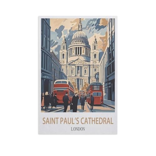 Erwachsene Kinder Puzzles 1000 Teile Puzzle，Saint Paul's Cathedral, London，einfaches Puzzle Spiel Rolle Puzzle Bildung Spielzeug Spiel Familie Dekoration（38x26cm）-FX85 von YYHMKBYY