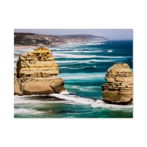 Erwachsene Kinder Puzzles 1000 Teile Puzzle，Twelve Apostles - Great Ocean Road，einfaches Puzzle Spiel Rolle Puzzle Bildung Spielzeug Spiel Familie Dekoration（75x50cm）-AT47 von YYHMKBYY