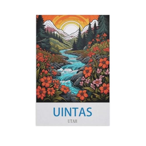 Erwachsene Kinder Puzzles 1000 Teile Puzzle，Uintas, Utah，einfaches Puzzle Spiel Rolle Puzzle Bildung Spielzeug Spiel Familie Dekoration（50x70cm）-GE45 von YYHMKBYY