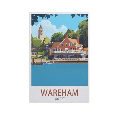 Erwachsene Kinder Puzzles 1000 Teile Puzzle，Wareham, Dorset，einfaches Puzzle Spiel Rolle Puzzle Bildung Spielzeug Spiel Familie Dekoration（75x50cm）-FY58 von YYHMKBYY