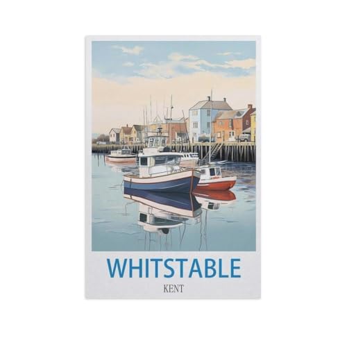 Erwachsene Kinder Puzzles 1000 Teile Puzzle，Whitstable, Kent，einfaches Puzzle Spiel Rolle Puzzle Bildung Spielzeug Spiel Familie Dekoration（50x70cm）-FZ31 von YYHMKBYY