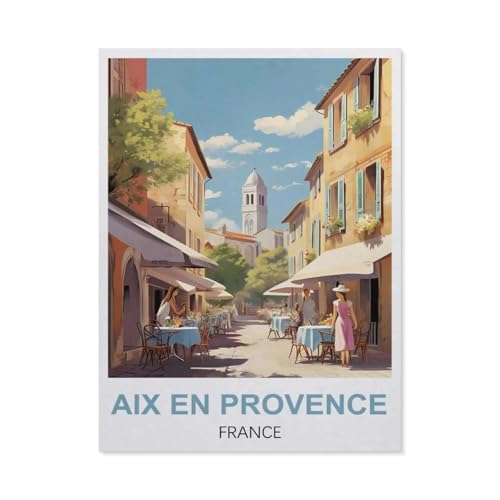Erwachsene Puzzle 1000 Stück DIY Holz pielzeug，Aix-en-Provence, Frankreich，Creative Einzigartiges Geschenk Persönlichkeit Spiel Erwachsener Kind Puzzle Spielzeug（75x50cm）-EM64 von YYHMKBYY