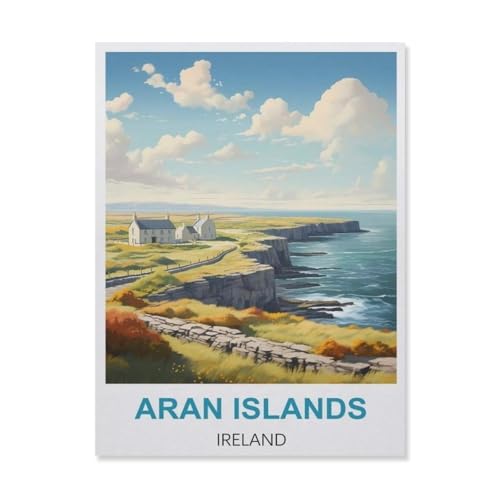 Erwachsene Puzzle 1000 Stück DIY Holz pielzeug，Aran Inseln Irland，Creative Einzigartiges Geschenk Persönlichkeit Spiel Erwachsener Kind Puzzle Spielzeug（75x50cm）-FH18 von YYHMKBYY