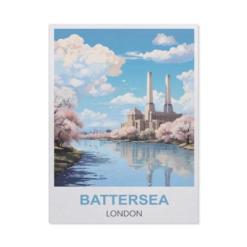 Erwachsene Puzzle 1000 Stück DIY Holz pielzeug，Battersea, London，Creative Einzigartiges Geschenk Persönlichkeit Spiel Erwachsener Kind Puzzle Spielzeug（75x50cm）-EO10 von YYHMKBYY