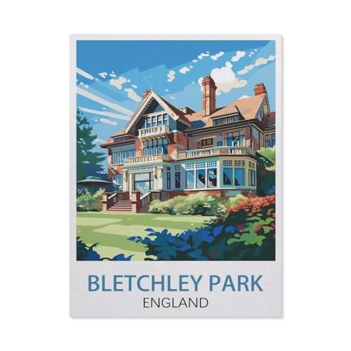 Erwachsene Puzzle 1000 Stück DIY Holz pielzeug，Bletchley Park England，Creative Einzigartiges Geschenk Persönlichkeit Spiel Erwachsener Kind Puzzle Spielzeug（75x50cm）-EW20 von YYHMKBYY