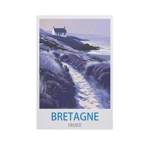 Erwachsene Puzzle 1000 Stück DIY Holz pielzeug，Bretagne, Frankreich，Creative Einzigartiges Geschenk Persönlichkeit Spiel Erwachsener Kind Puzzle Spielzeug（75x50cm）-GC44 von YYHMKBYY