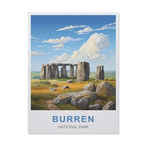 Erwachsene Puzzle 1000 Stück DIY Holz pielzeug，Burren Nationalpark Irland，Creative Einzigartiges Geschenk Persönlichkeit Spiel Erwachsener Kind Puzzle Spielzeug（75x50cm）-FE26 von YYHMKBYY