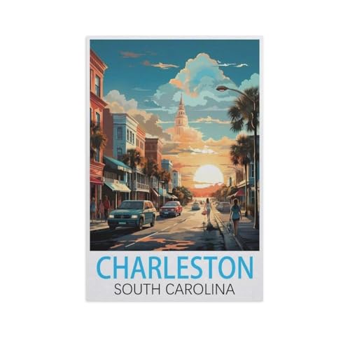 Erwachsene Puzzle 1000 Stück DIY Holz pielzeug，Charleston South Carolina，Creative Einzigartiges Geschenk Persönlichkeit Spiel Erwachsener Kind Puzzle Spielzeug（75x50cm）-FQ73 von YYHMKBYY