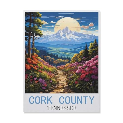Erwachsene Puzzle 1000 Stück DIY Holz pielzeug，Cork County, Tennessee，Creative Einzigartiges Geschenk Persönlichkeit Spiel Erwachsener Kind Puzzle Spielzeug（75x50cm）-FK86 von YYHMKBYY