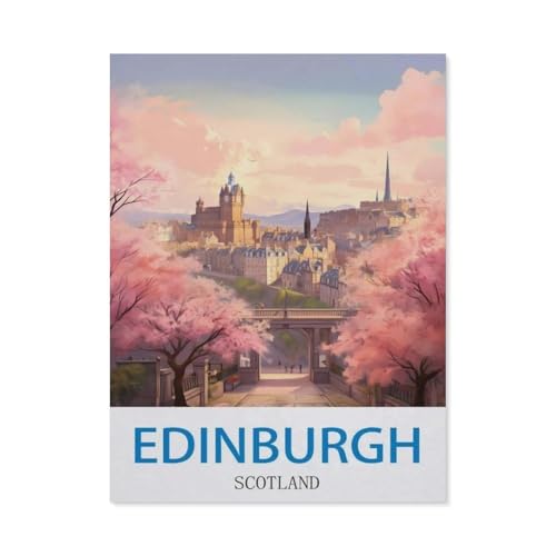 Erwachsene Puzzle 1000 Stück DIY Holz pielzeug，Edinburgh, Schottland，Creative Einzigartiges Geschenk Persönlichkeit Spiel Erwachsener Kind Puzzle Spielzeug（75x50cm）-CO79 von YYHMKBYY