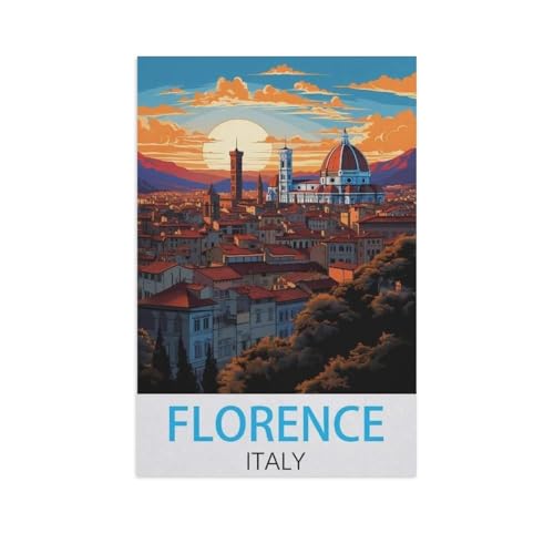 Erwachsene Puzzle 1000 Stück DIY Holz pielzeug，Florenz Italien，Creative Einzigartiges Geschenk Persönlichkeit Spiel Erwachsener Kind Puzzle Spielzeug（75x50cm）-FV84 von YYHMKBYY