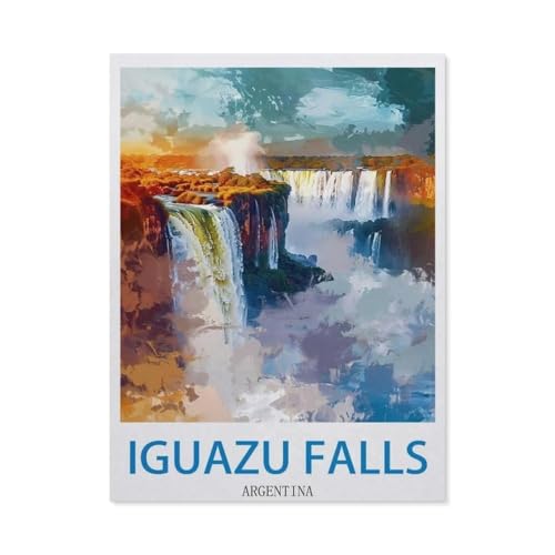 Erwachsene Puzzle 1000 Stück DIY Holz pielzeug，Iguazu Falls, Argentinien，Creative Einzigartiges Geschenk Persönlichkeit Spiel Erwachsener Kind Puzzle Spielzeug（75x50cm）-ED2 von YYHMKBYY