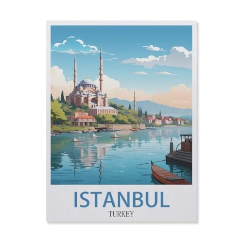 Erwachsene Puzzle 1000 Stück DIY Holz pielzeug，Istanbul, Türkei, Küste，Creative Einzigartiges Geschenk Persönlichkeit Spiel Erwachsener Kind Puzzle Spielzeug（75x50cm）-DT57 von YYHMKBYY
