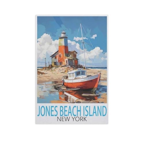 Erwachsene Puzzle 1000 Stück DIY Holz pielzeug，Jones Beach Island New York，Creative Einzigartiges Geschenk Persönlichkeit Spiel Erwachsener Kind Puzzle Spielzeug（75x50cm）-FV11 von YYHMKBYY