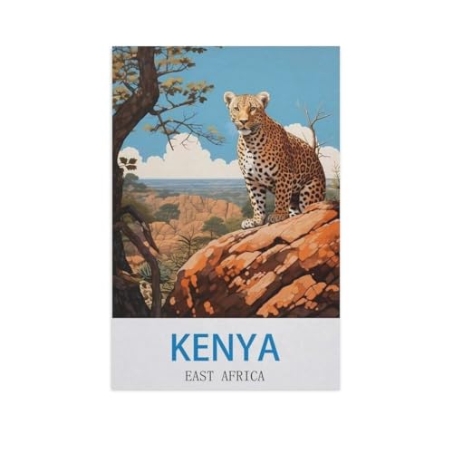 Erwachsene Puzzle 1000 Stück DIY Holz pielzeug，Kenia, Ostafrika，Creative Einzigartiges Geschenk Persönlichkeit Spiel Erwachsener Kind Puzzle Spielzeug（75x50cm）-GE66 von YYHMKBYY