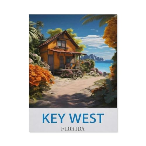 Erwachsene Puzzle 1000 Stück DIY Holz pielzeug，Key West, Florida，Creative Einzigartiges Geschenk Persönlichkeit Spiel Erwachsener Kind Puzzle Spielzeug（75x50cm）-EK45 von YYHMKBYY