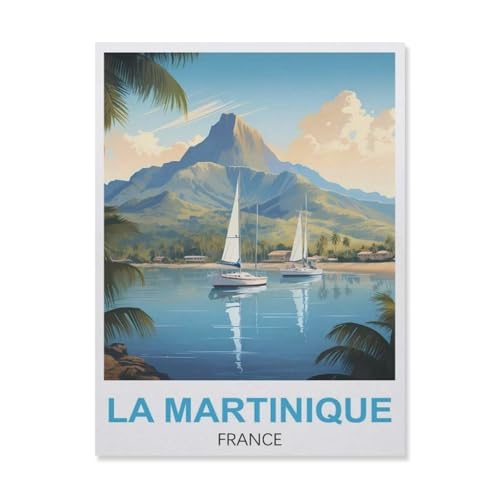 Erwachsene Puzzle 1000 Stück DIY Holz pielzeug，La Martinique，Creative Einzigartiges Geschenk Persönlichkeit Spiel Erwachsener Kind Puzzle Spielzeug（75x50cm）-GN45 von YYHMKBYY