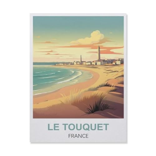 Erwachsene Puzzle 1000 Stück DIY Holz pielzeug，Le Touquet Frankreich，Creative Einzigartiges Geschenk Persönlichkeit Spiel Erwachsener Kind Puzzle Spielzeug（75x50cm）-ES61 von YYHMKBYY