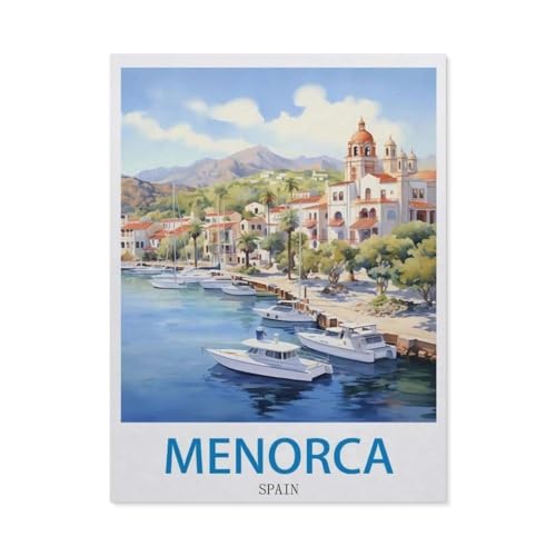 Erwachsene Puzzle 1000 Stück DIY Holz pielzeug，Menorca, Spanien，Creative Einzigartiges Geschenk Persönlichkeit Spiel Erwachsener Kind Puzzle Spielzeug（75x50cm）-ED75 von YYHMKBYY