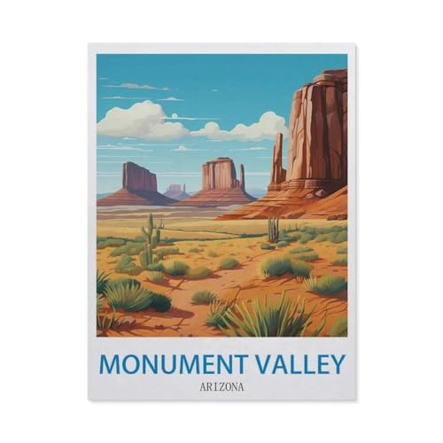 Erwachsene Puzzle 1000 Stück DIY Holz pielzeug，Monument Valley, Arizona，Creative Einzigartiges Geschenk Persönlichkeit Spiel Erwachsener Kind Puzzle Spielzeug（75x50cm）-EA90 von YYHMKBYY