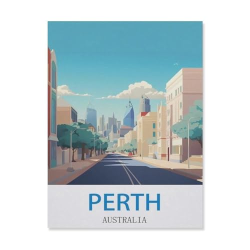 Erwachsene Puzzle 1000 Stück DIY Holz pielzeug，Perth, Australien，Creative Einzigartiges Geschenk Persönlichkeit Spiel Erwachsener Kind Puzzle Spielzeug（75x50cm）-EG67 von YYHMKBYY