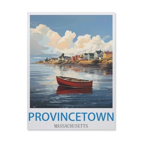 Erwachsene Puzzle 1000 Stück DIY Holz pielzeug，Provincetown, Massachusetts，Creative Einzigartiges Geschenk Persönlichkeit Spiel Erwachsener Kind Puzzle Spielzeug（75x50cm）-EJ72 von YYHMKBYY