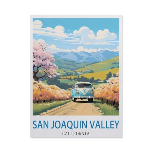 Erwachsene Puzzle 1000 Stück DIY Holz pielzeug，San Joaquin Valley, Kalifornien，Creative Einzigartiges Geschenk Persönlichkeit Spiel Erwachsener Kind Puzzle Spielzeug（75x50cm）-CM57 von YYHMKBYY