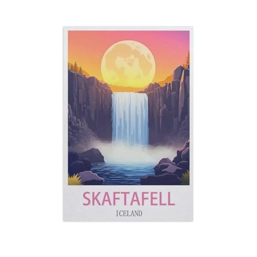 Erwachsene Puzzle 1000 Stück DIY Holz pielzeug，Skaftafell, Island，Creative Einzigartiges Geschenk Persönlichkeit Spiel Erwachsener Kind Puzzle Spielzeug（75x50cm）-FY6 von YYHMKBYY