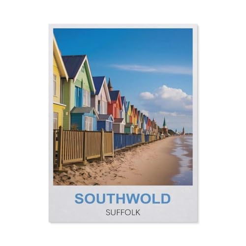 Erwachsene Puzzle 1000 Stück DIY Holz pielzeug，Southwold, Suffolk，Creative Einzigartiges Geschenk Persönlichkeit Spiel Erwachsener Kind Puzzle Spielzeug（75x50cm）-EN37 von YYHMKBYY