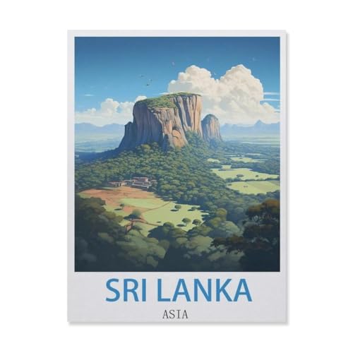 Erwachsene Puzzle 1000 Stück DIY Holz pielzeug，Sri Lanka，Creative Einzigartiges Geschenk Persönlichkeit Spiel Erwachsener Kind Puzzle Spielzeug（75x50cm）-EU7 von YYHMKBYY