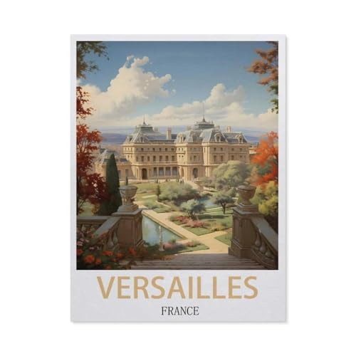 Erwachsene Puzzle 1000 Stück DIY Holz pielzeug，Versailles, Frankreich，Creative Einzigartiges Geschenk Persönlichkeit Spiel Erwachsener Kind Puzzle Spielzeug（75x50cm）-EO83 von YYHMKBYY