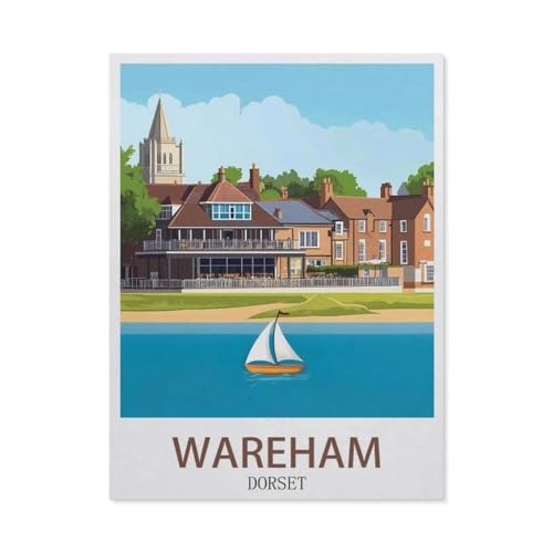 Erwachsene Puzzle 1000 Stück DIY Holz pielzeug，Wareham Dorset，Creative Einzigartiges Geschenk Persönlichkeit Spiel Erwachsener Kind Puzzle Spielzeug（75x50cm）-FC4 von YYHMKBYY