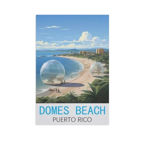 Erwachsene und Kinder Puzzle 1000 Teile Puzzle，Domes Beach, Puerto Rico，einfaches Puzzlespiel Rollenpuzzle Lernspiel Spielzeug Familie Dekoration（75x50cm）-FN56 von YYHMKBYY