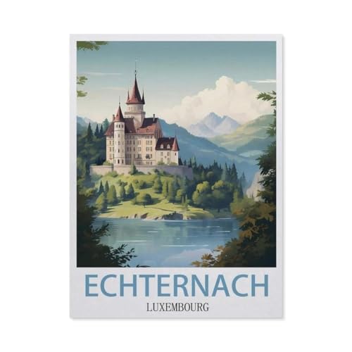 Erwachsene und Kinder Puzzle 1000 Teile Puzzle，Echternach, Luxemburg，einfaches Puzzlespiel Rollenpuzzle Lernspiel Spielzeug Familie Dekoration（50x70cm）-DJ83 von YYHMKBYY