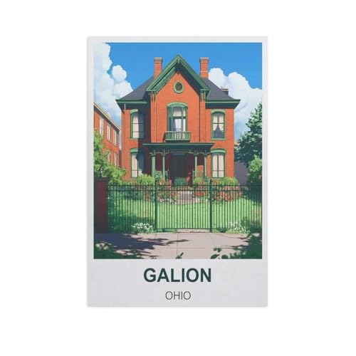 Erwachsene und Kinder Puzzle 1000 Teile Puzzle，Galion, Ohio，einfaches Puzzlespiel Rollenpuzzle Lernspiel Spielzeug Familie Dekoration（50x70cm）-GH36 von YYHMKBYY