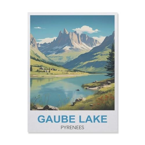 Erwachsene und Kinder Puzzle 1000 Teile Puzzle，Gaube Pyrenäensee，einfaches Puzzlespiel Rollenpuzzle Lernspiel Spielzeug Familie Dekoration（50x70cm）-GN96 von YYHMKBYY