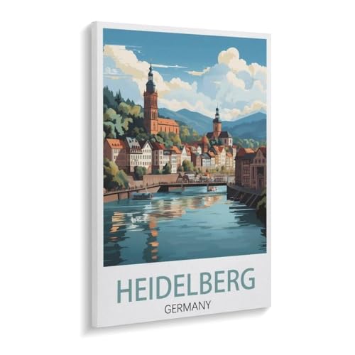 Erwachsene und Kinder Puzzle 1000 Teile Puzzle，Heidelberg Deutschland Küste，einfaches Puzzlespiel Rollenpuzzle Lernspiel Spielzeug Familie Dekoration（75x50cm）-W11 von YYHMKBYY
