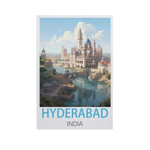Erwachsene und Kinder Puzzle 1000 Teile Puzzle，Hyderabad, Indien，einfaches Puzzlespiel Rollenpuzzle Lernspiel Spielzeug Familie Dekoration（75x50cm）-GJ55 von YYHMKBYY