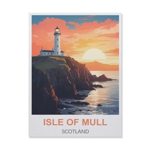 Erwachsene und Kinder Puzzle 1000 Teile Puzzle，Isle of Mull Schottland，einfaches Puzzlespiel Rollenpuzzle Lernspiel Spielzeug Familie Dekoration（75x50cm）-FF50 von YYHMKBYY