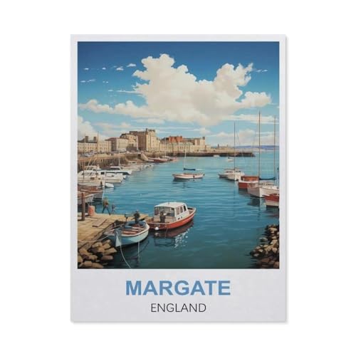 Erwachsene und Kinder Puzzle 1000 Teile Puzzle，Margate, England，einfaches Puzzlespiel Rollenpuzzle Lernspiel Spielzeug Familie Dekoration（75x50cm）-EN15 von YYHMKBYY
