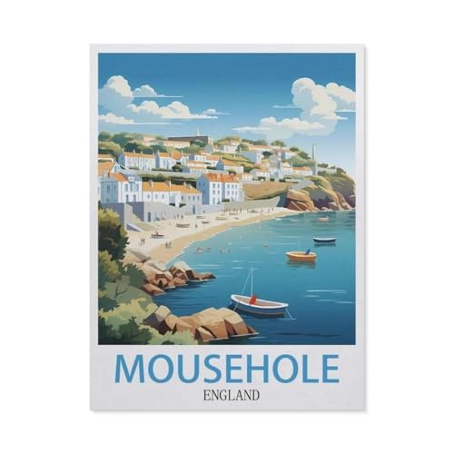 Erwachsene und Kinder Puzzle 1000 Teile Puzzle，Mousehole, England，einfaches Puzzlespiel Rollenpuzzle Lernspiel Spielzeug Familie Dekoration（75x50cm）-EO61 von YYHMKBYY