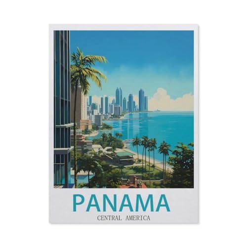 Erwachsene und Kinder Puzzle 1000 Teile Puzzle，Panama, Zentralamerika，einfaches Puzzlespiel Rollenpuzzle Lernspiel Spielzeug Familie Dekoration（50x70cm）-EC80 von YYHMKBYY