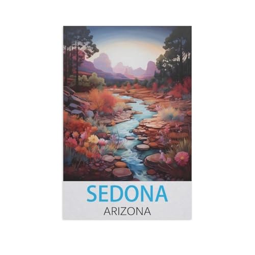 Erwachsene und Kinder Puzzle 1000 Teile Puzzle，Sedona Arizona，einfaches Puzzlespiel Rollenpuzzle Lernspiel Spielzeug Familie Dekoration（75x50cm）-FW35 von YYHMKBYY