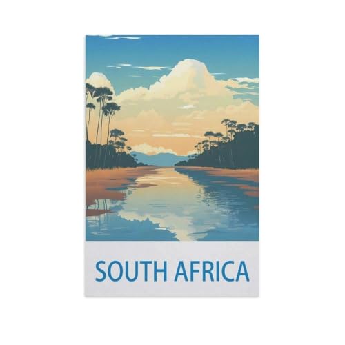 Erwachsene und Kinder Puzzle 1000 Teile Puzzle，Südafrika，einfaches Puzzlespiel Rollenpuzzle Lernspiel Spielzeug Familie Dekoration（75x50cm）-GA3 von YYHMKBYY