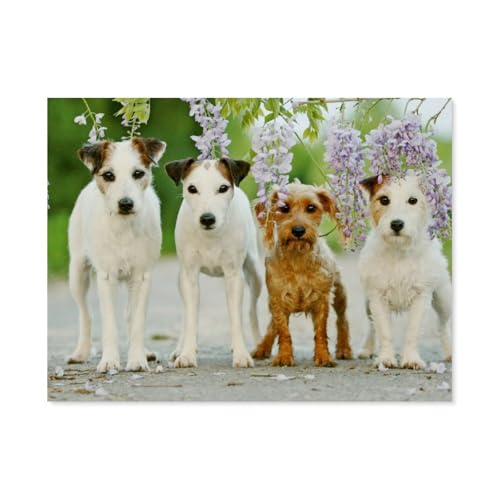 Erwachsene und Kinder Puzzle 1000 Teile Puzzle，Vier Freunde，einfaches Puzzlespiel Rollenpuzzle Lernspiel Spielzeug Familie Dekoration（75x50cm）-AS73 von YYHMKBYY