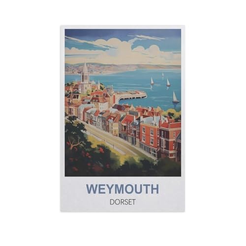Erwachsene und Kinder Puzzle 1000 Teile Puzzle，Weymouth, Dorset，einfaches Puzzlespiel Rollenpuzzle Lernspiel Spielzeug Familie Dekoration（50x70cm）-FX11 von YYHMKBYY