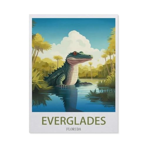 Everglades Florida-Puzzle, 1000 Teile für Erwachsene, klassisches Puzzle, Kinderpuzzle, herausfordernde und schwierige Puzzles für Erwachsene und Jugendliche (75 x 50 cm), EE1 von YYHMKBYY