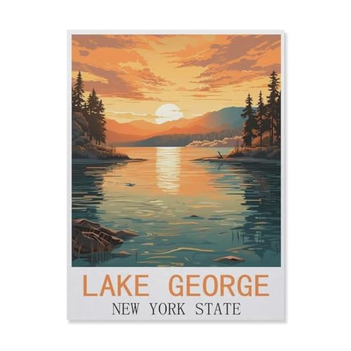 FN28 Puzzle für Erwachsene, Lake George, New York, Teenager, Jungen, Mädchen, Puzzle, Premium-Qualität, Spaß, Familie, herausfordernde Puzzles zum Geburtstag, 75 x 50 cm, 1000 Teile FN28 Puzzle für Erwachsene, Lake George, New York, Teenager, Jungen, Mädchen, Puzzle, Premium-Qualität, Spaß, Familie, herausfordernde Puzzles zum Geburtstag, 75 x 50 cm, 1000 Teile von YYHMKBYY