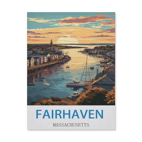 Fairhaven Massachusetts, Holz-Puzzle, Lernspielzeug für Erwachsene, Geburtstagsgeschenk, 75 x 50 cm, EJ97, 1000 Teile Fairhaven Massachusetts, Holz-Puzzle, Lernspielzeug für Erwachsene, Geburtstagsgeschenk, 75 x 50 cm, EJ97, 1000 Teile von YYHMKBYY